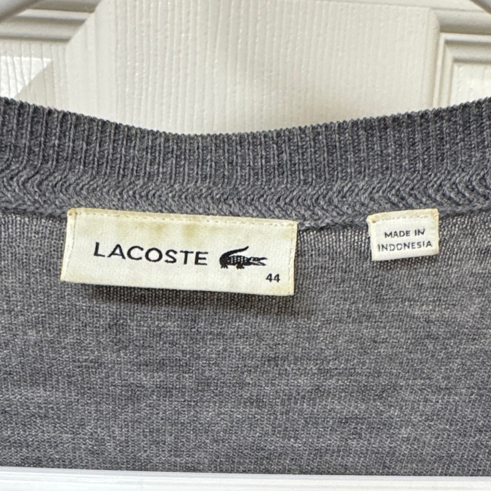Lacoste Gray Knit Sweater - Picture 2 of 9